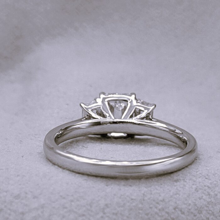 0.94ct Emerald Cut Diamond Three-Stone Engagement Ring Platinum from Ace Jewellery, Leeds