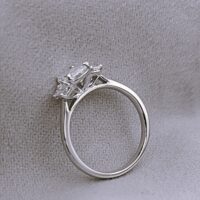 0.94ct Emerald Cut Diamond Three-Stone Engagement Ring Platinum from Ace Jewellery, Leeds