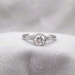 0.70ct Diamond Collet-Set Solitaire Ring Platinum from Ace Jewellery, Leeds