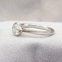 0.70ct Diamond Collet-Set Solitaire Ring Platinum from Ace Jewellery, Leeds