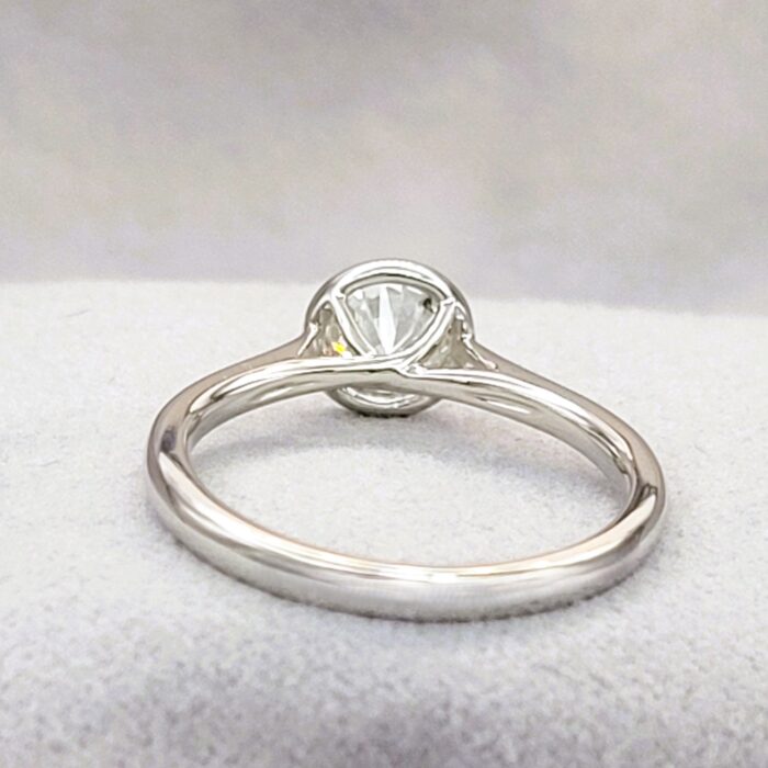 0.70ct Diamond Collet-Set Solitaire Ring Platinum from Ace Jewellery, Leeds