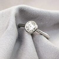 0.70ct Diamond Collet-Set Solitaire Ring Platinum from Ace Jewellery, Leeds