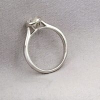 0.70ct Diamond Collet-Set Solitaire Ring Platinum from Ace Jewellery, Leeds