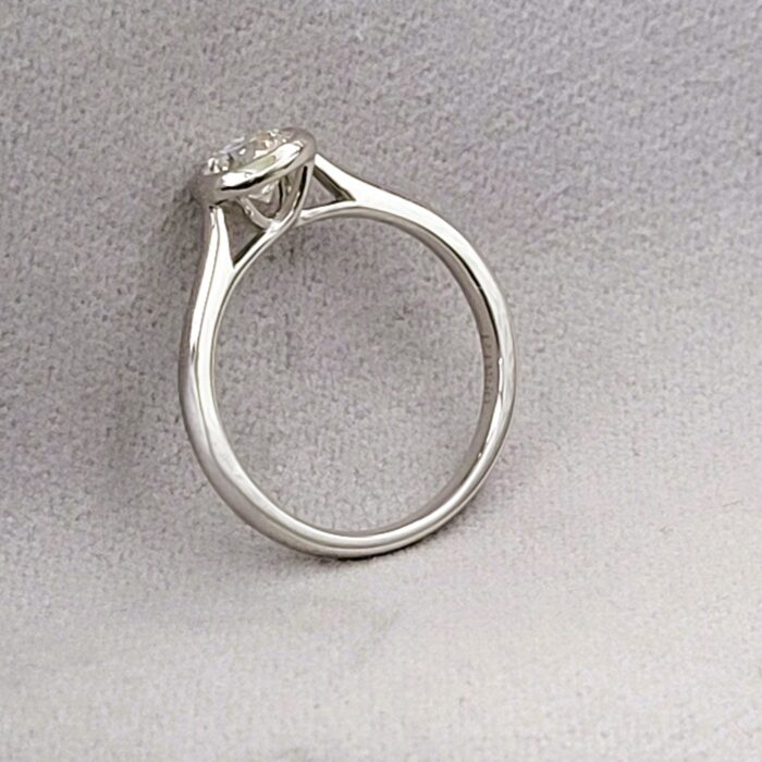 0.70ct Diamond Collet-Set Solitaire Ring Platinum from Ace Jewellery, Leeds