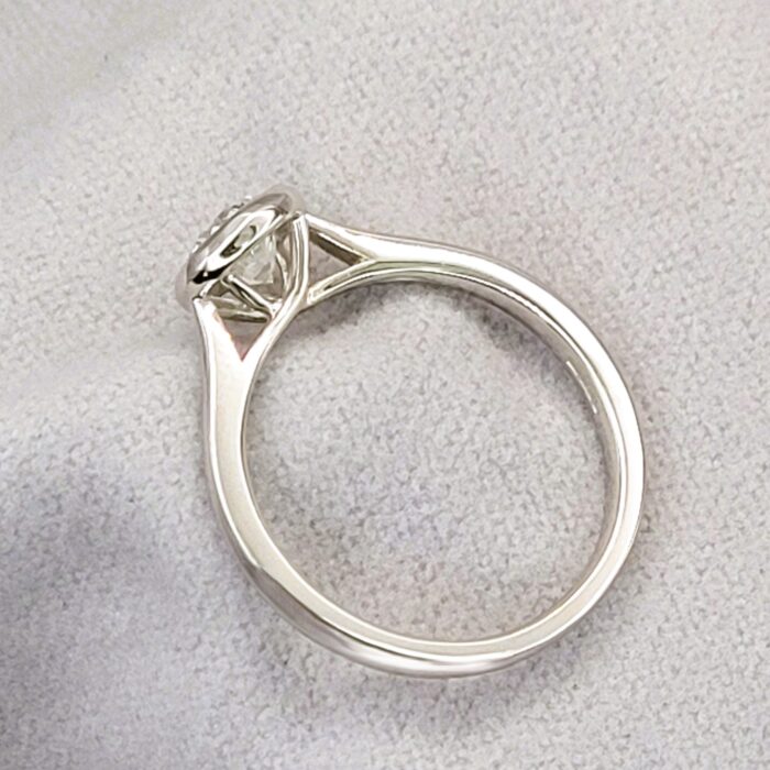 0.70ct Diamond Collet-Set Solitaire Ring Platinum from Ace Jewellery, Leeds