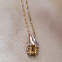 0.55ct Citrine & Diamond Pendant Necklace 9ct Yellow Gold from Ace Jewellery, Leeds
