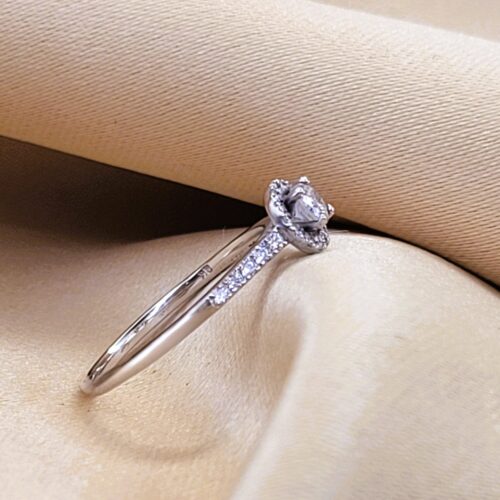 0.17ct Diamond Halo Ring 9ct White Gold from Ace Jewellery, Leeds