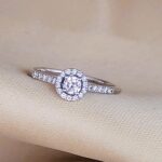 0.17ct Diamond Halo Ring 9ct White Gold from Ace Jewellery, Leeds