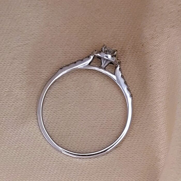 0.17ct Diamond Halo Ring 9ct White Gold from Ace Jewellery, Leeds