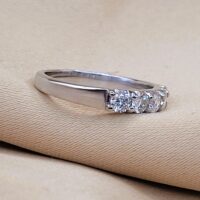 0.69ct Brilliant-Cut Diamond Five-Stone Ring Platinum from Ace Jewellery, Leeds