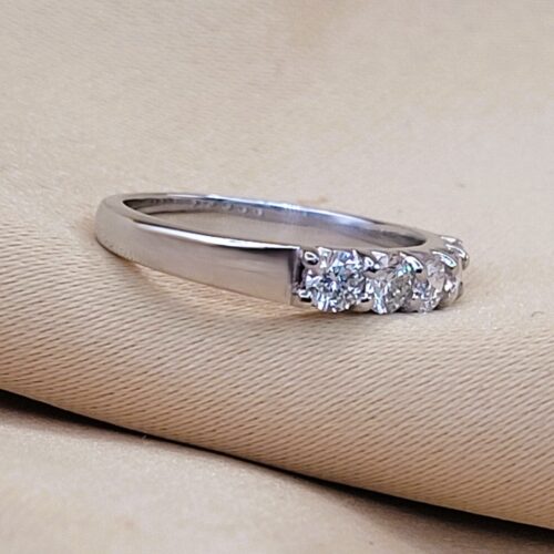 0.69ct Brilliant-Cut Diamond Five-Stone Ring Platinum from Ace Jewellery, Leeds