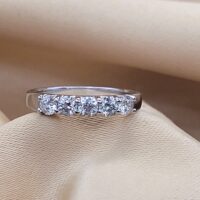 0.69ct Brilliant-Cut Diamond Five-Stone Ring Platinum from Ace Jewellery, Leeds