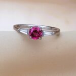 0.70ct Pink Tourmaline & Diamond Ring 18ct Yellow Gold from Ace Jewellery, Leeds