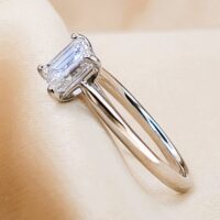 1.01ct Emerald Cut Diamond Solitaire Engagement Ring Platinum from Ace Jewellery, Leeds