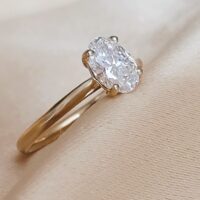 1.01ct Oval Lab Diamond Ring 18ct Yellow Gold from Ace Jewellery, Leeds