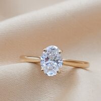 1.01ct Oval Lab Diamond Ring 18ct Yellow Gold from Ace Jewellery, Leeds
