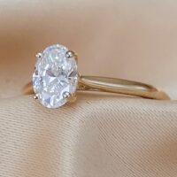 1.01ct Oval Lab Diamond Ring 18ct Yellow Gold from Ace Jewellery, Leeds