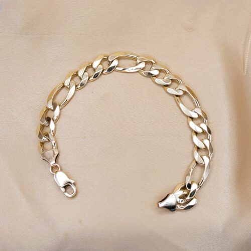 9ct Yellow Gold Men’s Figaro Bracelet from Ace Jewellery, Leeds