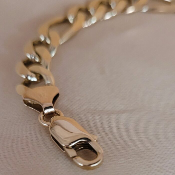 9ct Yellow Gold Men’s Figaro Bracelet from Ace Jewellery, Leeds