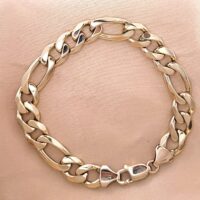 9ct Yellow Gold Men’s Figaro Bracelet from Ace Jewellery, Leeds