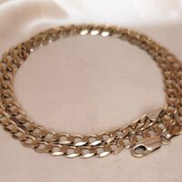 9ct Yellow Gold Flattened Curb Link Chain 20" from Ace Jewellery, Leeds