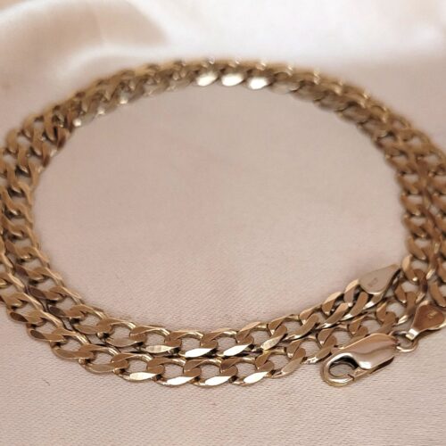 9ct Yellow Gold Flattened Curb Link Chain 20" from Ace Jewellery, Leeds