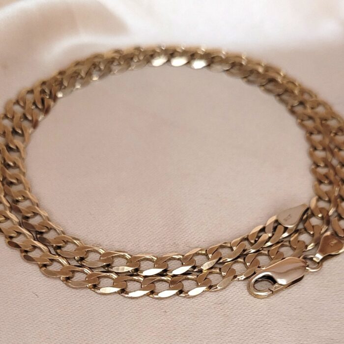 9ct Yellow Gold Flattened Curb Link Chain 20" from Ace Jewellery, Leeds