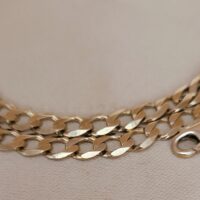 9ct Yellow Gold Flattened Curb Link Chain 20" from Ace Jewellery, Leeds