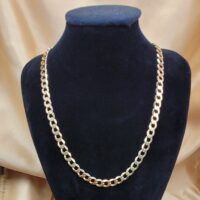 9ct Yellow Gold Flattened Curb Link Chain 20" from Ace Jewellery, Leeds