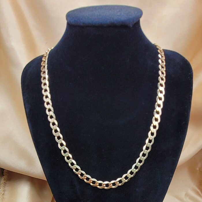 9ct Yellow Gold Flattened Curb Link Chain 20" from Ace Jewellery, Leeds
