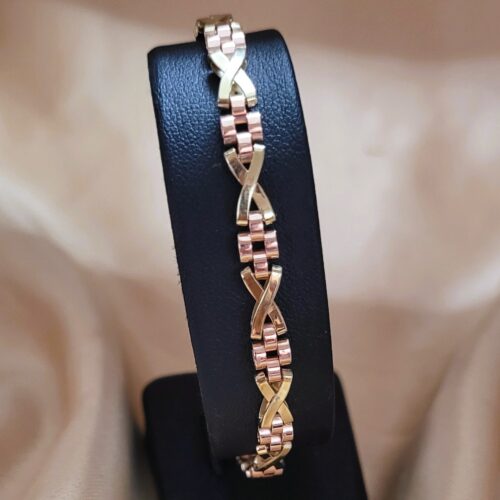 9ct Yellow & Rose Gold Kisses Bracelet from Ace Jewellery, Leeds