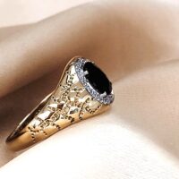 1.18ct Sapphire & Diamond Statement Ring 9ct Yellow Gold from Ace Jewellery, Leeds