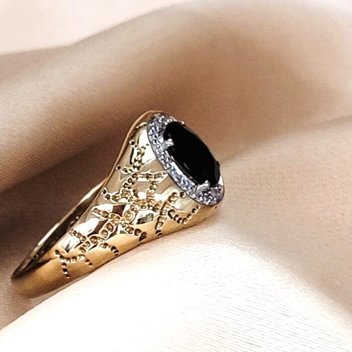 1.18ct Sapphire & Diamond Statement Ring 9ct Yellow Gold from Ace Jewellery, Leeds