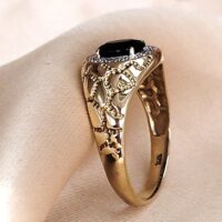 1.18ct Sapphire & Diamond Statement Ring 9ct Yellow Gold from Ace Jewellery, Leeds