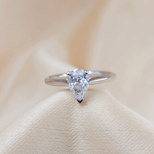 0.71ct Pear-Shaped Diamond Solitaire Engagement Ring Platinum from Ace Jewellery, Leeds