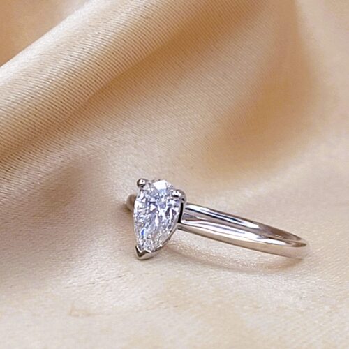 0.71ct Pear-Shaped Diamond Solitaire Engagement Ring Platinum from Ace Jewellery, Leeds