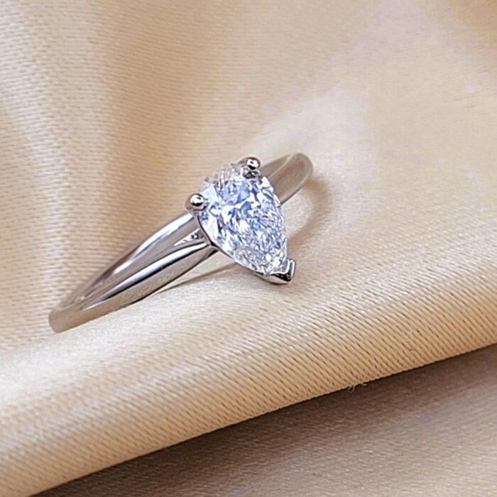 0.71ct Pear-Shaped Diamond Solitaire Engagement Ring Platinum from Ace Jewellery, Leeds