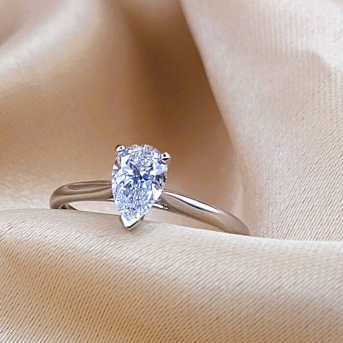 0.71ct Pear-Shaped Diamond Solitaire Engagement Ring Platinum from Ace Jewellery, Leeds