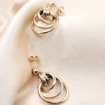 9ct Yellow Gold Triple Hoop Earrings from Ace Jewellery, Leeds