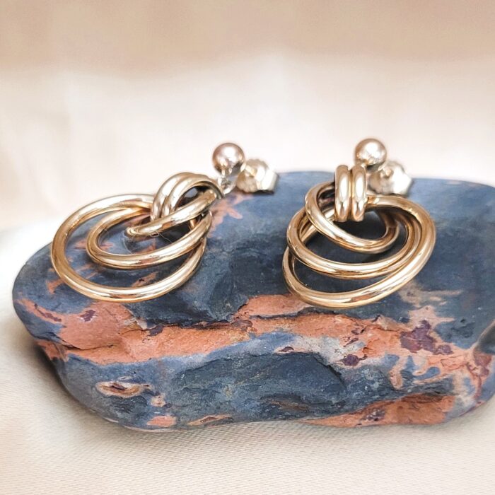 9ct Yellow Gold Triple Hoop Earrings from Ace Jewellery, Leeds