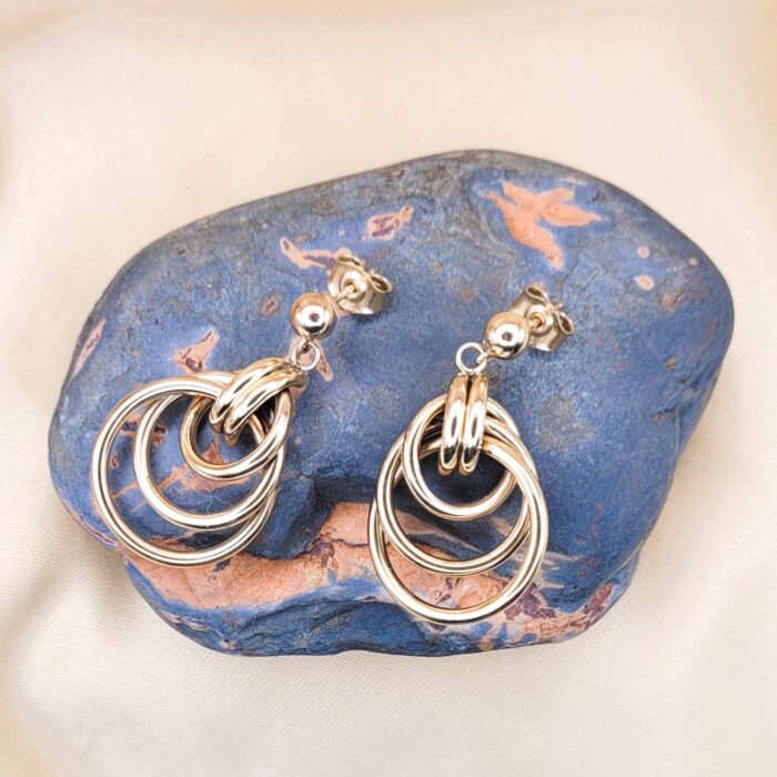 9ct Yellow Gold Triple Hoop Earrings from Ace Jewellery, Leeds