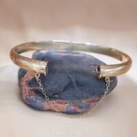 9ct Yellow Gold Half-Engraved Bangle from Ace Jewellery, Leeds