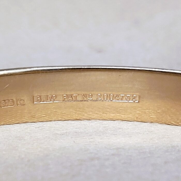 9ct Yellow Gold Half-Engraved Bangle from Ace Jewellery, Leeds