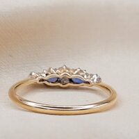 Antique 0.76ct Sapphire & Old-Cut Diamond Ring 18ct Yellow Gold from Ace Jewellery, Leeds