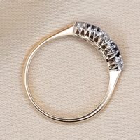 Antique 0.76ct Sapphire & Old-Cut Diamond Ring 18ct Yellow Gold from Ace Jewellery, Leeds