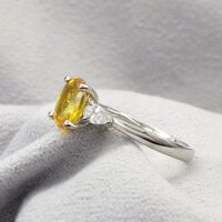 1.79ct Yellow Sapphire & Diamond Ring Platinum from Ace Jewellery, Leeds