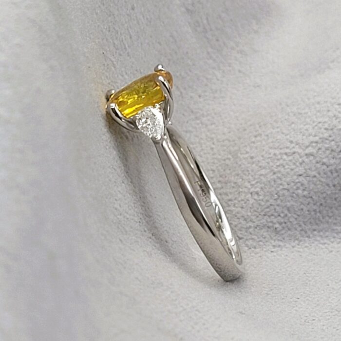 1.79ct Yellow Sapphire & Diamond Ring Platinum from Ace Jewellery, Leeds