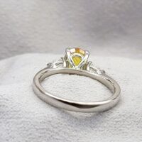 1.79ct Yellow Sapphire & Diamond Ring Platinum from Ace Jewellery, Leeds