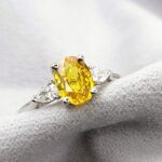 1.79ct Yellow Sapphire & Diamond Ring Platinum from Ace Jewellery, Leeds