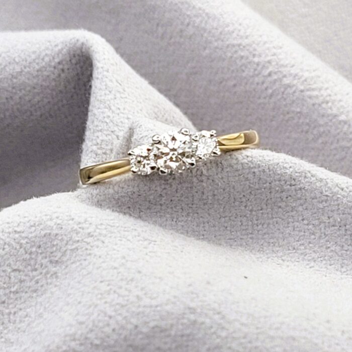 0.45ct Diamond Three-Stone Engagement Ring 18ct Yellow Gold from Ace Jewellery, Leeds